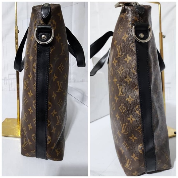 Authentic Louis Vuitton Monogram Macassar Canvas Kitan Bag Black/Brown - Picture 9 of 13